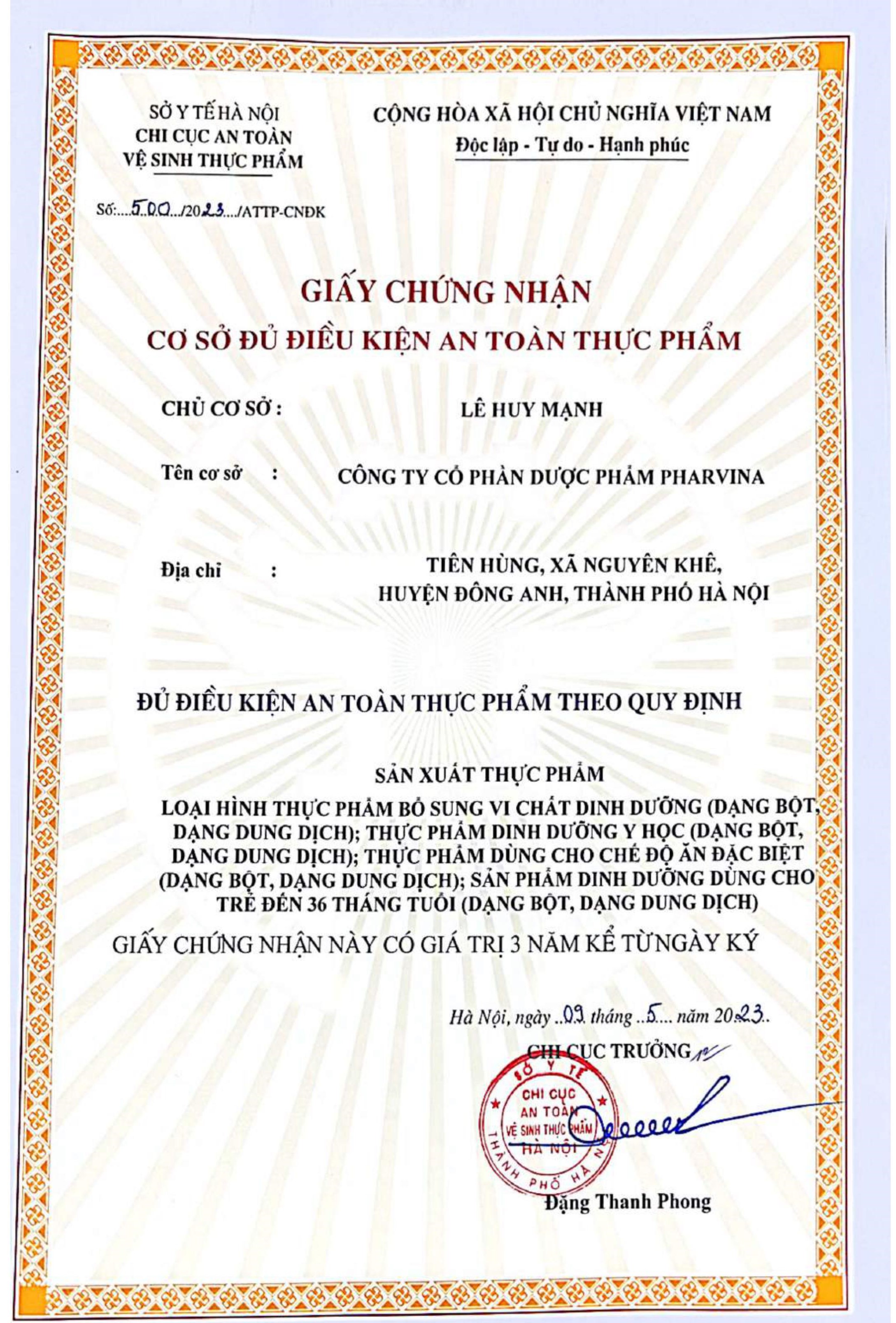 PHARVINA - CHỨNG NHẬN ATTP 2023-đã nén